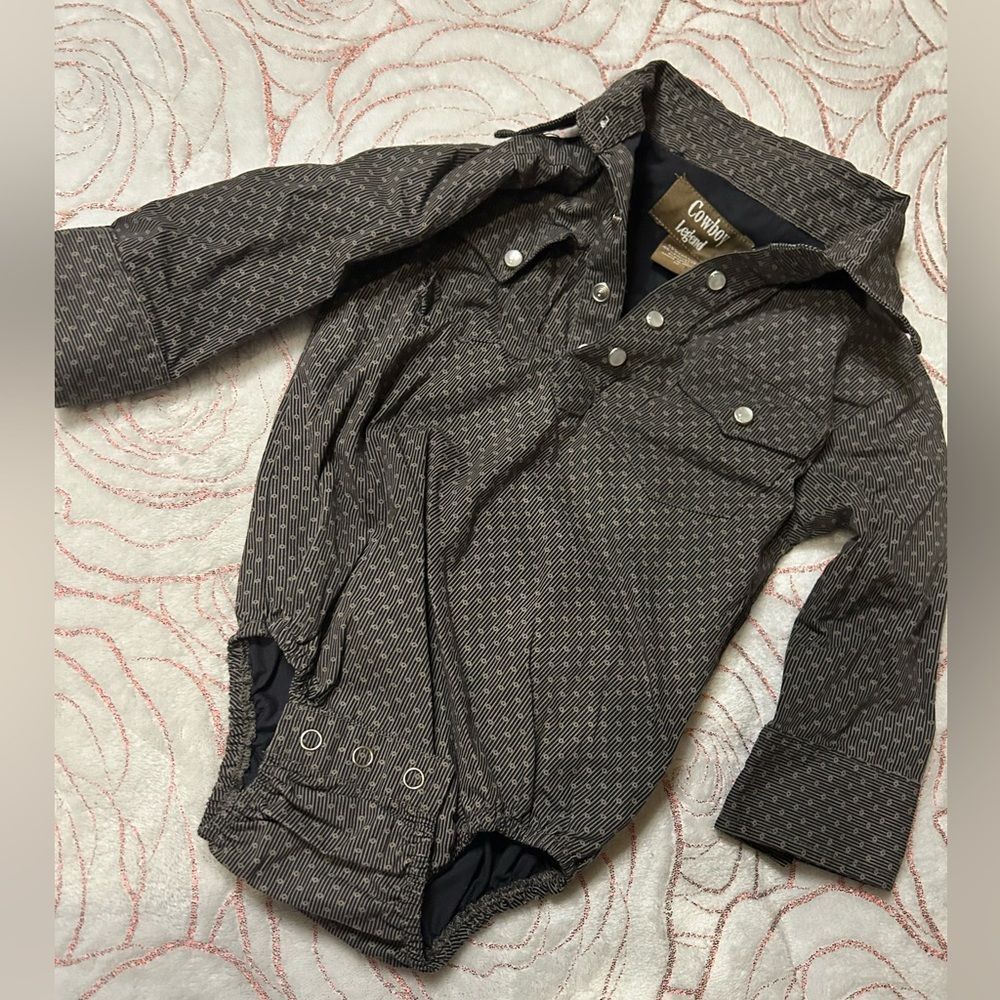 Cowboy Legend Western Pearl Snap Onesie